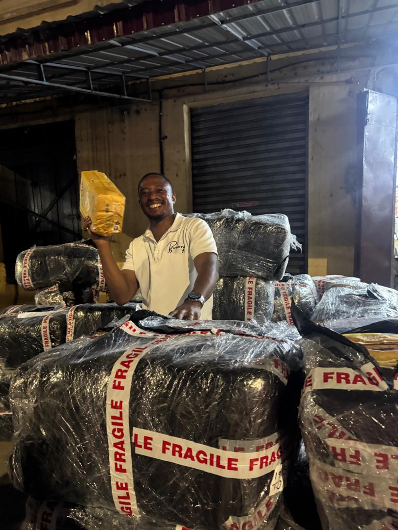 Happy Client showcasing his orders